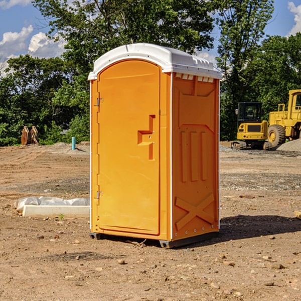 how often are the portable restrooms cleaned and serviced during a rental period in De Leon TX